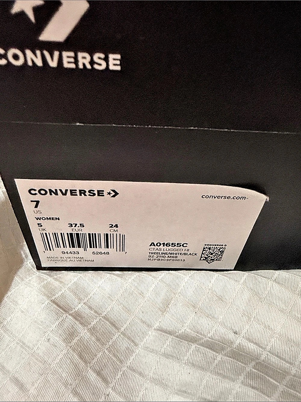 Converse Chuck Taylor All Star Lugged Hi Treeline Sneakers Green US 7 - Picture 5 of 6